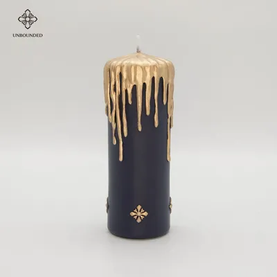 Bougies - Bougie pilier gothique Gold-Drip - HK XIFENG LIMITED