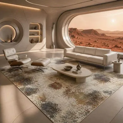 Tapis contemporains - TAPIS " NEW MARS " - PASSION DU TAPIS