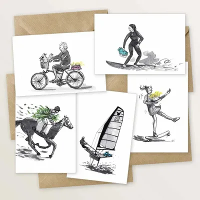 Card shop - 5 birthday cards: special delivery! - TABLE À CARTES