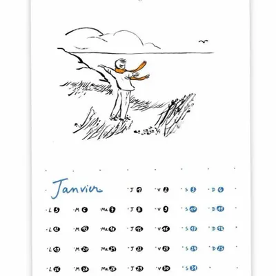 Range-tout - Calendrier 2026 - A la plage - TABLE À CARTES