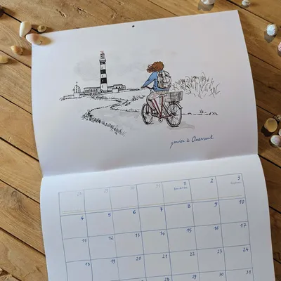 Range-tout - Calendrier mural 2027 illustré – D'île en île - A3 - TABLE À CARTES