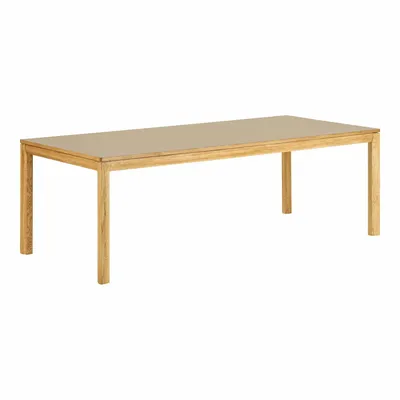 Tables Salle à Manger - Table à manger Bowen, chêne/hpl, sable naturel/foncé, incluant deux plaques d’extension, 100x220-270-320x75 cm - HOUSE NORDIC