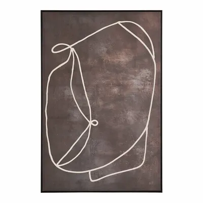 Photos d'art - Estampe Apia Canvas, toile, brun foncé, n°2, 80x120 cm - HOUSE NORDIC