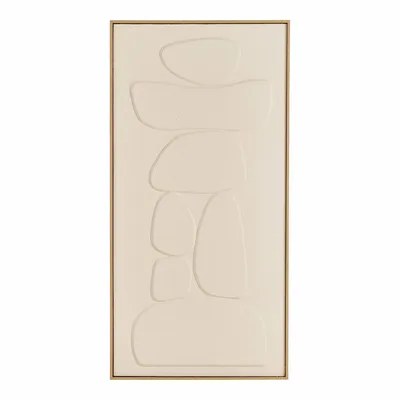 Art photos - Victoria Relief wall decoration, beige, No.2, 60x120 cm - HOUSE NORDIC