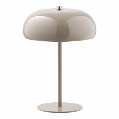 Lampes à poser - Lampe de table Margate, métal, rechargeable, taupe, ø16 cm - HOUSE NORDIC