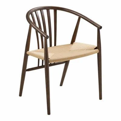 Chairs - Agustin Dining chair, natural wicker seat, oak, smoked - HOUSE NORDIC