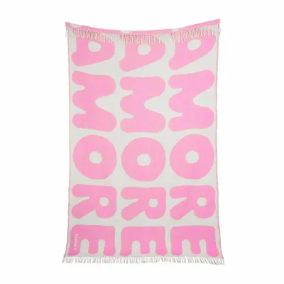 Throw blankets - Wool Throw Blanket in Pink – KLEKKS NO. 11 (AMORE) - KLEKKS