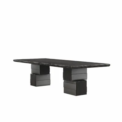 Dining Tables - Anthracite Dining Table Handmade by Porus Studio - PORUS STUDIO