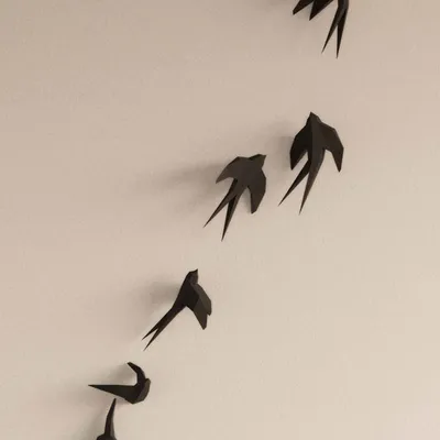 Other wall decoration - Paper Swallows DIY Wall Decor Kits - MOKI MOKI