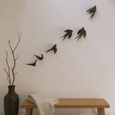 Other wall decoration - Paper Swallows DIY Wall Decor Kits - MOKI MOKI