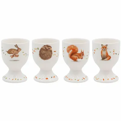 Tasses et mugs - set 4 coquetiers wildlife - KARENA INTERNATIONAL