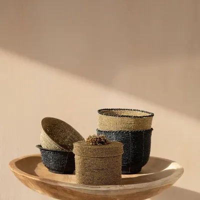 Decorative objects - The Beaded Candy Bowl - Black - M - BAZAR BIZAR LIVING