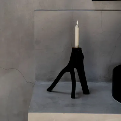 Bougeoirs et photophores  - Le Bougeoir Triple Twig - Noir - BAZAR BIZAR LIVING