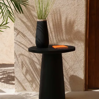 Autres tables  - La Table d’Appoint Timber Conic - Noir - 50 - BAZAR BIZAR LIVING