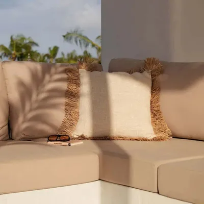 Coussins - La Housse De Coussin Saint Tropez - Blanc Naturel - 60x60 - BAZAR BIZAR LIVING