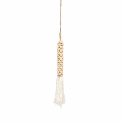 Objets de décoration - Le Pompon Wooden Beads With Cotton - Naturel Blanc - BAZAR BIZAR LIVING
