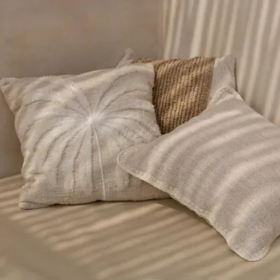 Coussins - La Housse de Coussin Isla Palm - Blanc Naturel - BAZAR BIZAR LIVING
