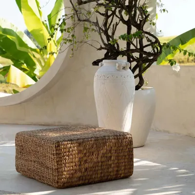 Poufs - Le Pouf Carré Jacinthe - Naturel - M - BAZAR BIZAR LIVING