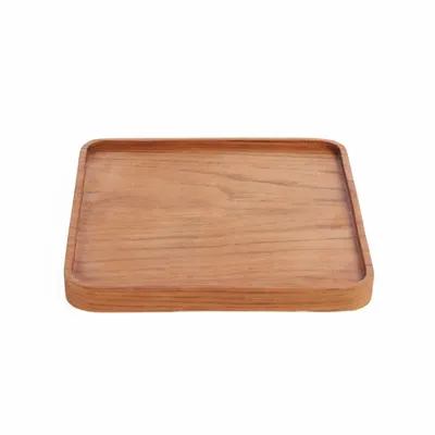 Assiettes au quotidien - L'Assiette Teak Square - Naturel - M - BAZAR BIZAR LIVING