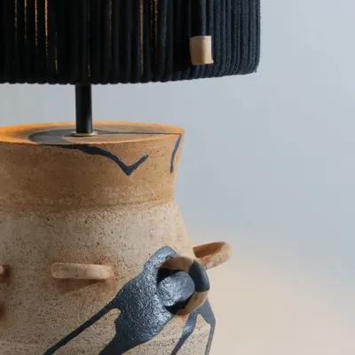 Lampes de table - Lampe à poser Terracotta et cordes - LISA MAÏOFISS