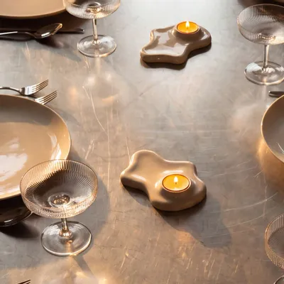 Candlesticks and candle holders - ALCHEMY Tealight Holder - Milk White - HOUBI