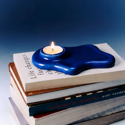Candles - ALCHEMY Tealight Holder - Cobalt Blue - HOUBI