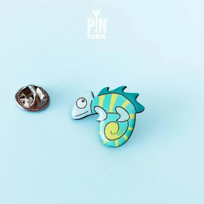Broches - Blue Chameleon Pin - PINTONIK