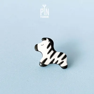 Broches - Zebra Wooden Pin - PINTONIK