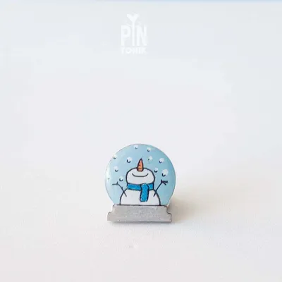 Broches - Snow Globe with Snowman Pin - PINTONIK