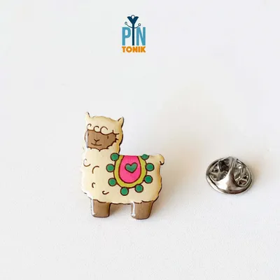 Broches - Llama Wooden Pin - PINTONIK