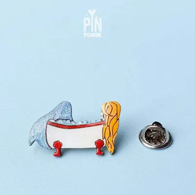 Broches - Mermaid in a Bathtub Pin - PINTONIK