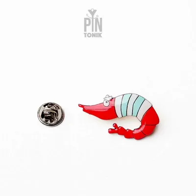 Broches - Shrimp Wooden Pin - PINTONIK