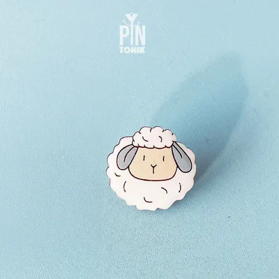 Broches - Fluffy Sheep - Wooden Pin - PINTONIK
