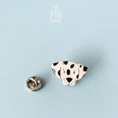 Broches - Dalmatian Face - Wooden Pin - PINTONIK