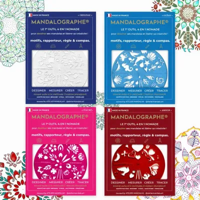 Children's arts and crafts - Mandalograph® — 4-in-1 nomad tool to create mandalas - ATELIER MANDALA