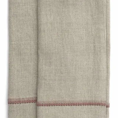 Table linen - Linen Napkins with Embroidery - CHAMOIS