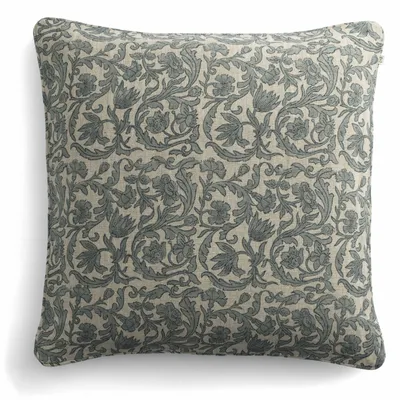 Coussins textile - Coussin en lin à imprimé Pondicherry - CHAMOIS