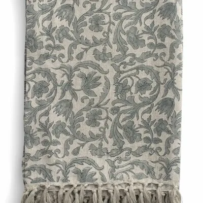Throw blankets - Linen Throw - CHAMOIS