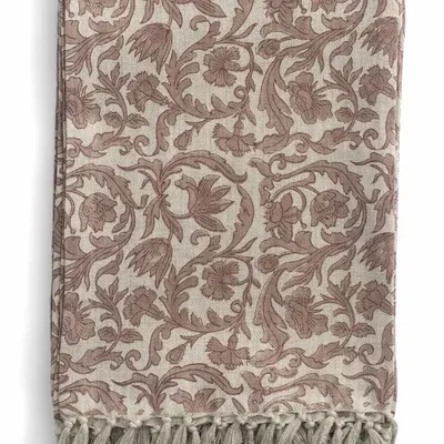 Throw blankets - Linen Throw - CHAMOIS