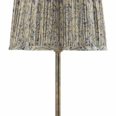 Desk lamps - Lampshade Scallop in Beige and Blue - CHAMOIS
