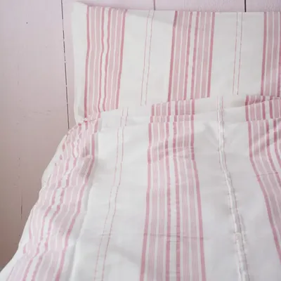 Beds - duvet cover, cerise stripes - OTTOMANIA