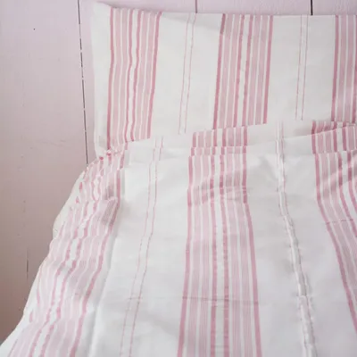 Beds - duvet cover, cerise stripes - OTTOMANIA