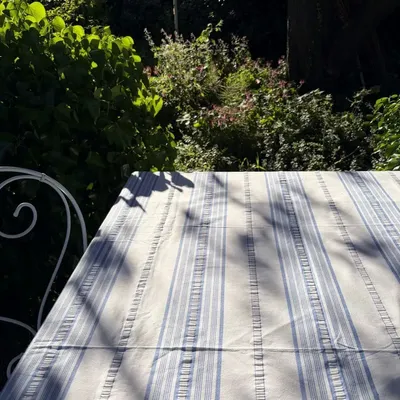 Autres décorations de Noël - nappe rayée - blanc-bleu grec - OTTOMANIA