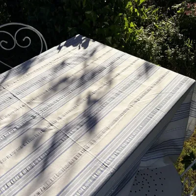 Autres décorations de Noël - nappe rayée - blanc-bleu grec - OTTOMANIA