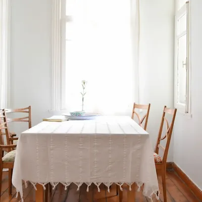Autres décorations de Noël - nappe en seersucker - blanc - OTTOMANIA