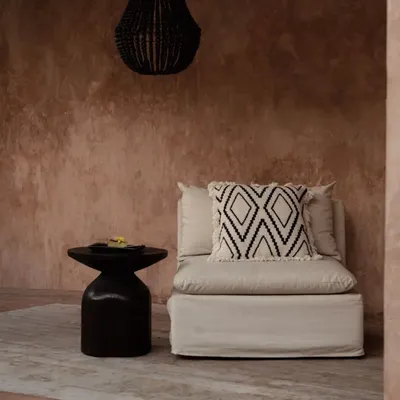 Cushions - The Sahara Diamond Cushion Cover - Natural Black - BAZAR BIZAR LIVING
