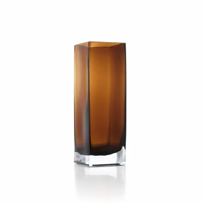 Vases - The Amber Cuboid Vase - Amber - L - BAZAR BIZAR LIVING