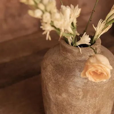 Vases - The Clay Echo Vase - Cream - M - BAZAR BIZAR LIVING