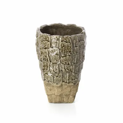 Vases - The Rock Texture Vase - Grey Stone - L - BAZAR BIZAR LIVING