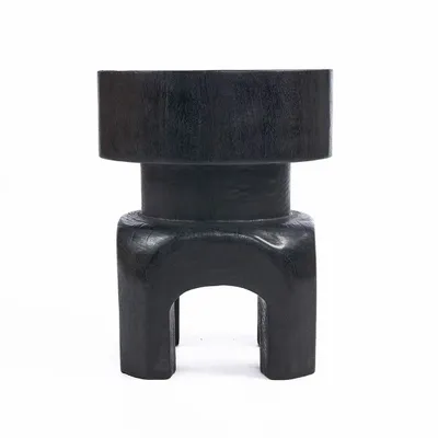 Stools - The Squat Spot Stool - Black - BAZAR BIZAR LIVING